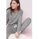 Merry See Kalpli Pijama Takım Gri
