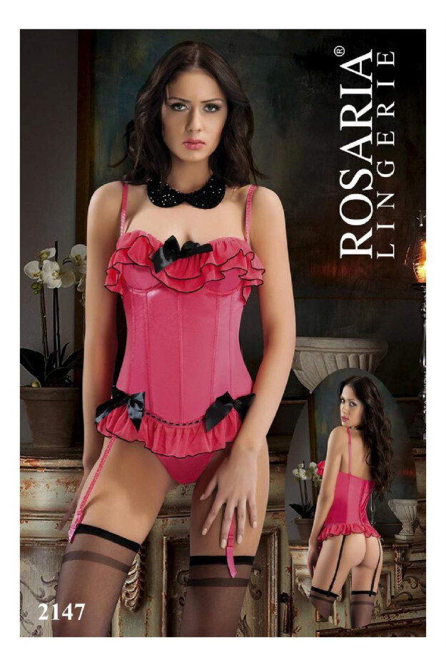 Rosaria Fırfırlı Siyah Büstiyer