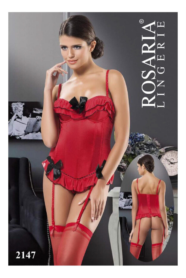Rosaria Fırfırlı Siyah Büstiyer