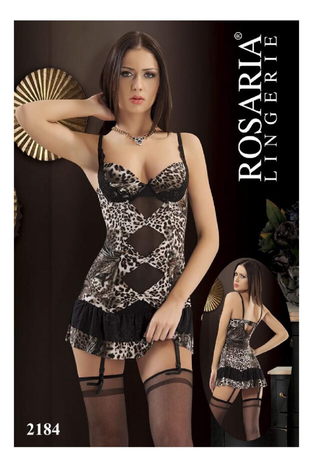 Rosaria Jartiyerli Fantazi Leopar Babydoll 2184